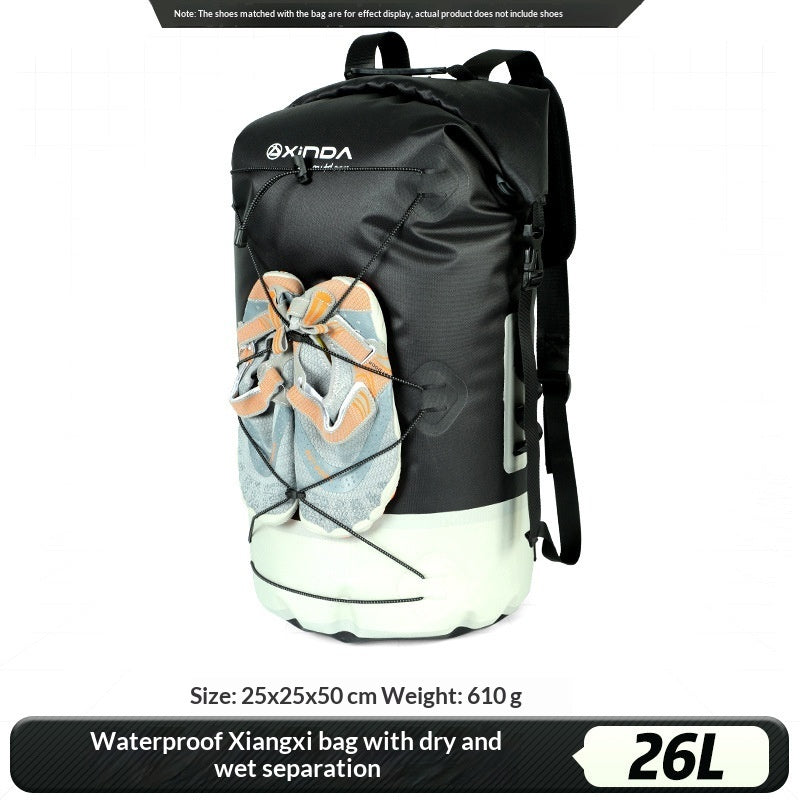 IPX7 Waterproof Backpack with Dry-Wet Separation - 16L/26L/36L Outdoor Adventure Bag