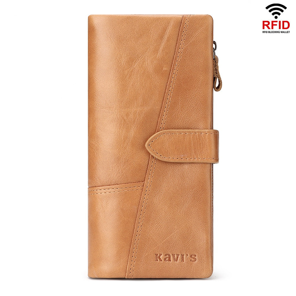 Genuine Leather Phone Bag for Women – RFID Crossbody Wallet with Card Slots