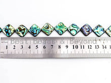Load image into Gallery viewer, Natural Abalone Flat Diamond Shape Shell beads, SKU#R8C
