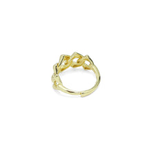 Load image into Gallery viewer, Gold Silver Chain Link Adjustable Ring, Sku#A224