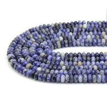 Load image into Gallery viewer, Rondelle Smooth Blue Spot Jasper Beads, Sku#U1910