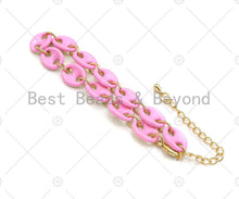 Load image into Gallery viewer, Colorful Enamel Hand Made Mariner Chain Bracelet