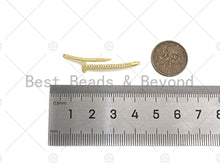 Load image into Gallery viewer, CZ Clear Micro Pave Nail and Hammer Shaped Connector for Bracelet/Necklace, Cubic Zirconia Link Connector, 7x37mm, Sku#FH149
