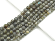 Load image into Gallery viewer, Natural Faceted Round Labradorite Beads, Sku#HY12