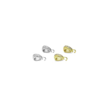 Load image into Gallery viewer, CZ Pave Gold Silver Charm Holder, Bail Holder, Sku#A246