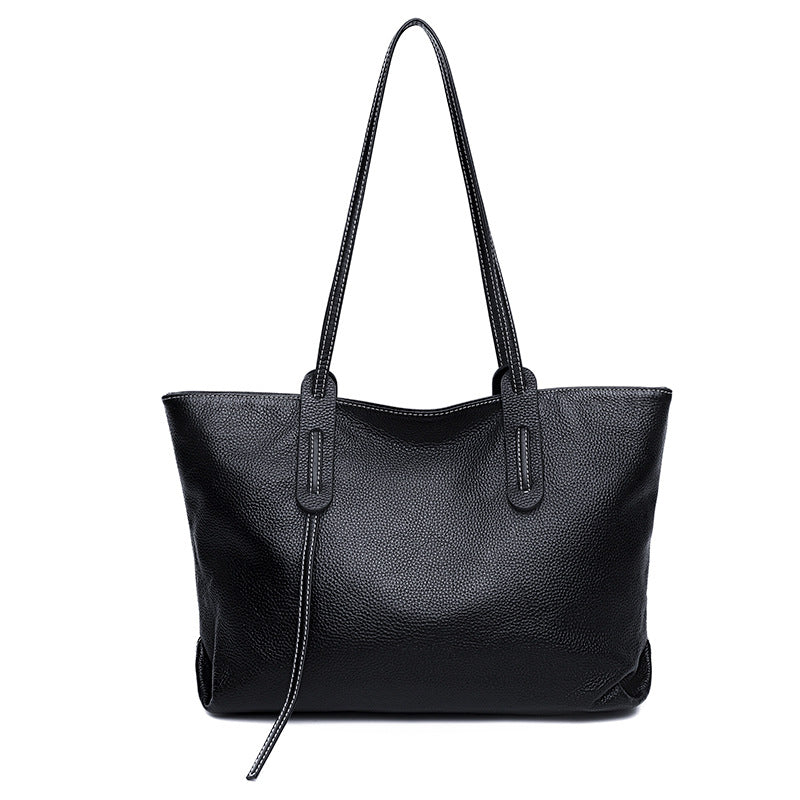 Women's Genuine Cowhide Leather Handbag | Casual Streetwear Shoulder Bag