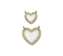 Load image into Gallery viewer, Gold CZ Enamel Heart Charm, Sku#LK675