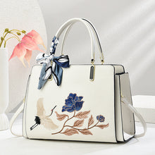 Load image into Gallery viewer, Chinese Embroidered Crane Crossbody Tote Bag for Women - Fashion Handbag with Multiple Compartments