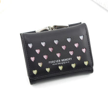 Load image into Gallery viewer, Three-Fold Wallet with Hollowed-Out Heart Design