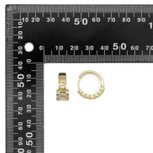Load image into Gallery viewer, Gold Silver Baguette CZ Round Hoop Earrings, Sku#A131