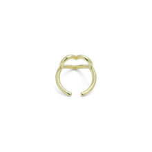 Load image into Gallery viewer, Plain Gold Silver Frame Heart Adjustable Ring, Sku#A378