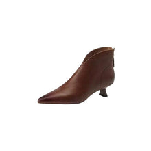 Load image into Gallery viewer, Women's Kitten Heel Ankle Boots – Pointed Toe Back Zipper | French-Style Chic