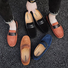 Load image into Gallery viewer, Men's Color-block Slip-On Loafer | Genuine Leather Casual Shoes