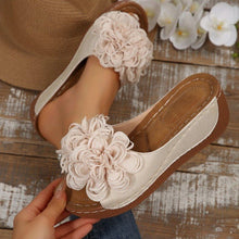 Load image into Gallery viewer, Women's Floral Wedge Sandals | Platform Mule Slides with Adjustable Ankle Strap