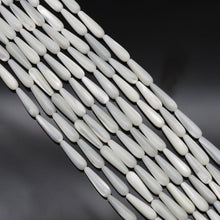 Load image into Gallery viewer, 6x20mm Teardrop Whtie Mother of Pearl Beads, Sku#T166