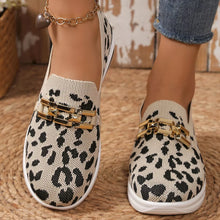 Load image into Gallery viewer, Women's Leopard Print Round Toe Slip-On Flats | Breathable Mesh Casual Shoes