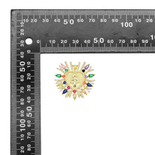 Load image into Gallery viewer, Colorful CZ Gold Virgin Mary Heart Charm, Sku#LX471