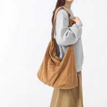 Load image into Gallery viewer, Corduroy Crossbody Bag – Spacious Retro Shoulder Bag for Women | Casual Minimalist Style