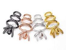 Load image into Gallery viewer, Large CZ Micro Pave Bow Pendant, sku#L171