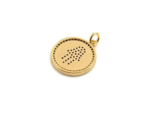 Load image into Gallery viewer, Enamel Colorful Hamsa Hand Coin Pendant,CZ Micro Pave Oil Drop pendant,Enamel pendant,Enamel Jewelry, 17x20mm, sku#F1047C