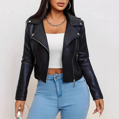 Rare High-end Black Leather Jacket