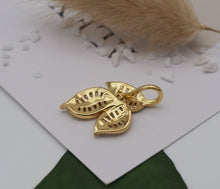 Load image into Gallery viewer, CZ Triple Leaf Charm, Sku#LK627