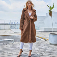 Load image into Gallery viewer, Solid-color Long-sleeve Coat With A Lapel Collar