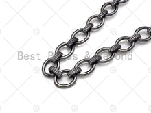Load image into Gallery viewer, 11x14mm High Quality Micro Pave Chain, Oval Link Statement, M378