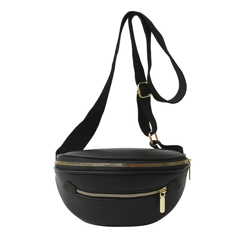 Women's Minimalist PU Leather Shoulder Bag – Slim Structured Crossbody Handbag