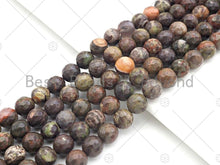 Load image into Gallery viewer, Quality Natural Ocean Jasper Faceted Round Beads, 6mm/8mm/10mm/12mm Beads, Brown Red Light Green Matrix, 15.5'' Full Strand, Sku#U1151