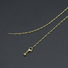 Load image into Gallery viewer, Gold Silver Twisted Waveline Chain Adjustable Necklace, Sku#LD630