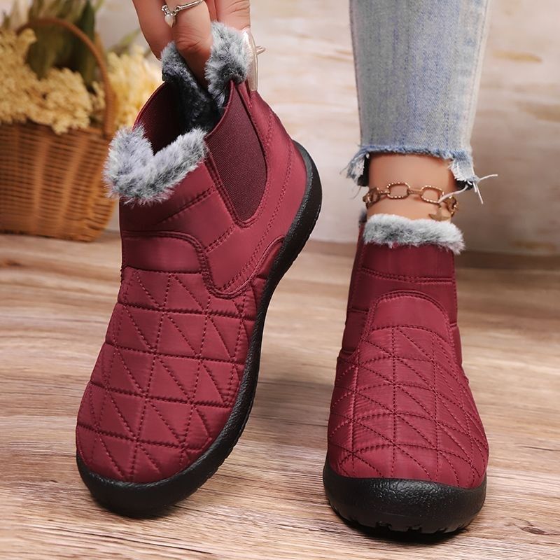 Women's Fleece-Lined Waterproof Winter Shoes - Non-Slip Insulated Comfort Shoes