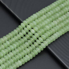 Load image into Gallery viewer, 5x8mm Smooth Rondelle Light Green Jade Beads, Sku#U2061