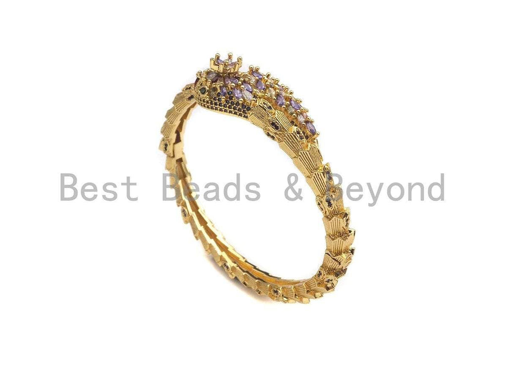 CZ Snake Wrap Bangle Bracelet, Sku#X153
