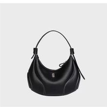 Load image into Gallery viewer, Women's Genuine Leather Crescent Crossbody Bag - Underarm Shoulder Bag with Multiple Compartments