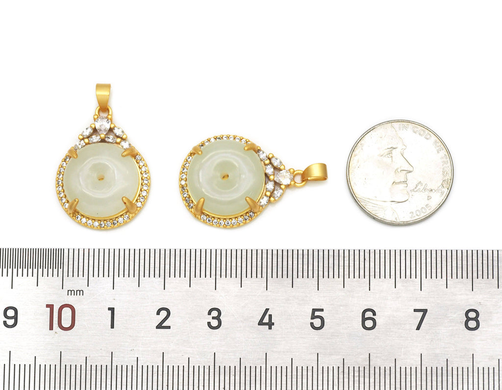 CZ Jade Charm, Sku#B161