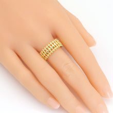 Load image into Gallery viewer, Gold Silver Rhombus Diamond Band Ring, Sku#A158