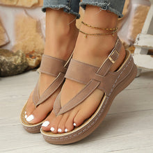 Load image into Gallery viewer, Women's Plus Size Roman Buckle Sandals - Lightweight Non-Slip Flip Flops