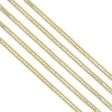 Load image into Gallery viewer, Gold Clear CZ Ribbon Chain by Yard for Bracelet Necklace Mak