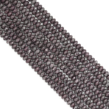 Load image into Gallery viewer, 5x8mm Smooth Rondelle Brown Snowflake Beads, Sku#U1917