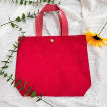 Load image into Gallery viewer, Women's Canvas Tote Bag - Minimalist Double-Sided Print Shoulder Bag with Embroidered Logo