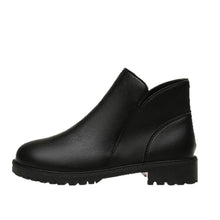 Load image into Gallery viewer, Women's Casual British-Style Low-Cut Ankle Boots – Chunky Heel Side Zipper