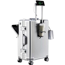 Load image into Gallery viewer, Suitcase Travel Luggage Trolley Front-Opening Large Capacity Aluminum Frame Carry-On Cabin Bag