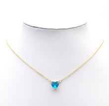 Load image into Gallery viewer, Colorful CZ Gold Heart Shape Connector Charm, Sku#F1513