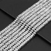 Load image into Gallery viewer, Bright Silver Hematite-2x3/2x4/3x6/3x8/6x10mm Rondelle Smooth /Faceted , SKU#S3