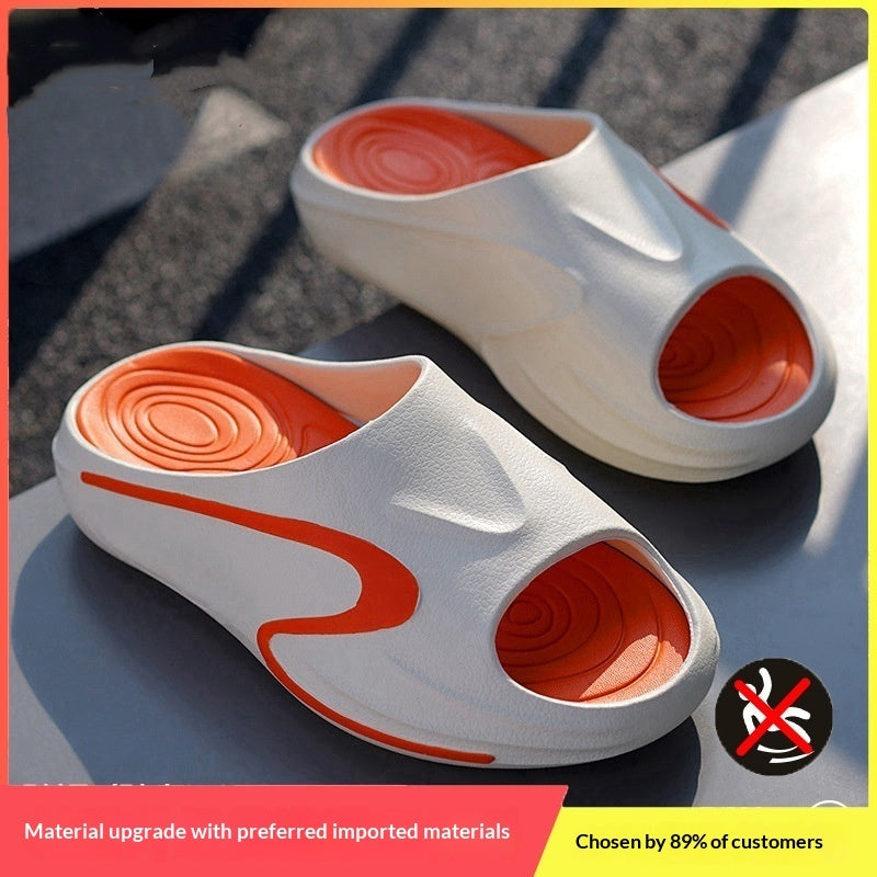 Men's Thick-Soled Non-Slip Slippers - Comfortable Indoor Outdoor Slides with Anti-Slip Sole