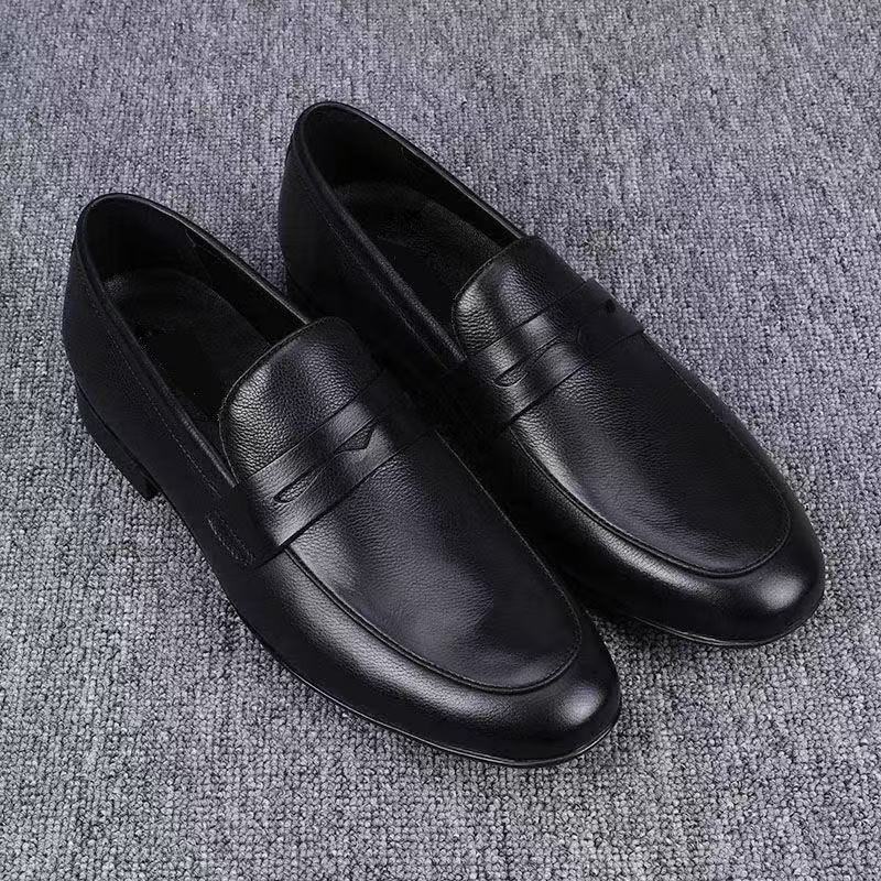 Men's Casual Breathable PU Leather Loafers | Soft Sole Round Toe Slip-On Shoes