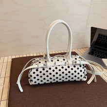 Load image into Gallery viewer, Women's Polka-Dot Tote Bag – PU Leather Pillow Bag with Multiple Compartments