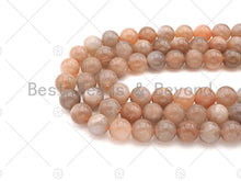 Load image into Gallery viewer, Quality Natural Peach Moonstone Round Faceted/Smooth Beads, U1076