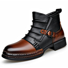 Load image into Gallery viewer, Men's British-Style Retro Zipper Boots | Fleece-Lined Thermal PU Leather